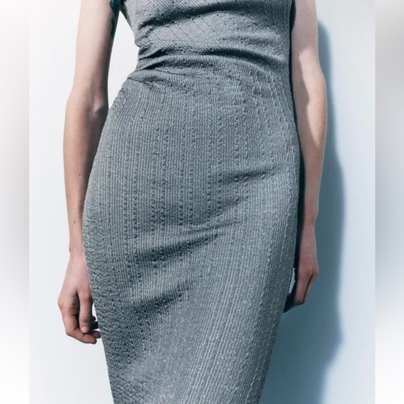 ZARA glitter drape dress - Picture 8 of 8